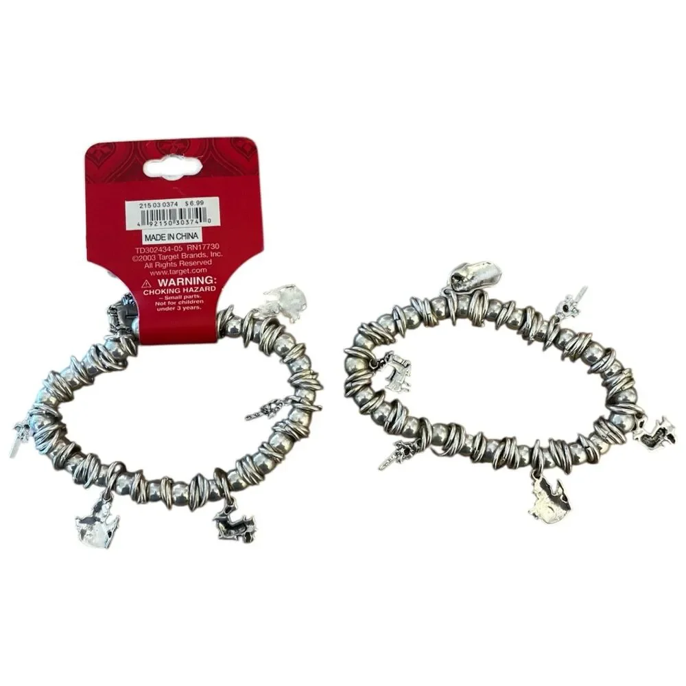 Lot of 4 Holiday Bracelets Charm Bracelets Beaded Bracelet Christmas Halloween